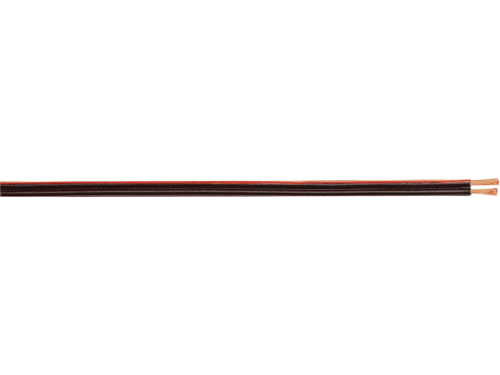 Litzenleitung für den Innenbereich, PVC flach, 2x1 schwarz