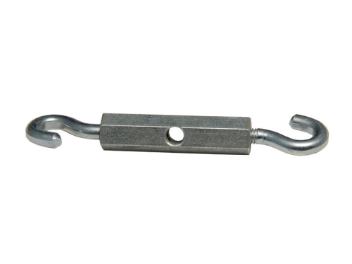 Spannschloss 6-kant verzinkt mit Haken gebogen M4x35mm