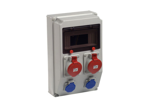 Industrieverteiler 1x9TE,2x230V,2xCEE16