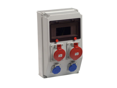 Industrieverteiler 1x9TE,2x230V,1xCEE16,1xCEE32