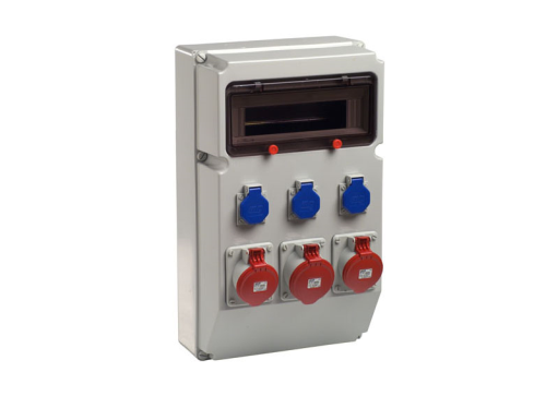 Industrieverteiler 1x13TE,3x230V,2xCEE16,1xCEE32