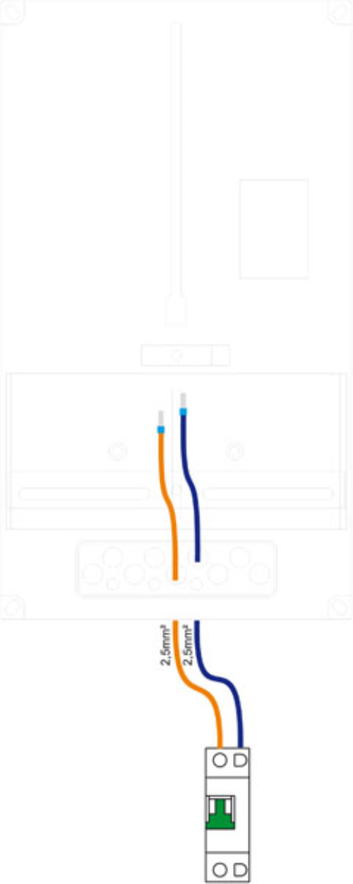 Verdrahtung NS2 in 2,5mm² br (10h)