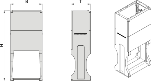 F-106 Sockel, BxHxT=1058x886x245, Hw=881mm