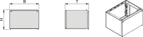 KK-53 Kurzsockel, BxHxT=528x262x320, Hw=244