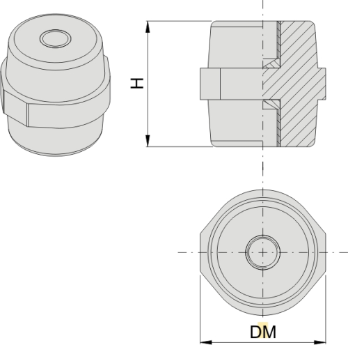 IZH 51 Isolierstützer, H=51, DM=35,3