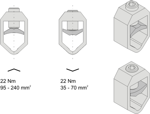 EV V-Klemme, 22 Nm
