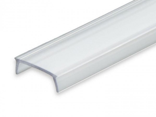 C9 / Abdeckung für Klasse8 Aluprofil; PC klar; Lichtdurchlässigkeit: 85%; BxH: 12,91x4,30mm; in Stange zu 2m