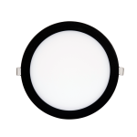 Tronix LED Downlight Flat Tri-White | schwarz | 15W | 120° | 3000K-4000K-5700K | 950lm-990lm-1130lm | dimmbar | DxH: 240x21mm | Auschnitt: 220mm |