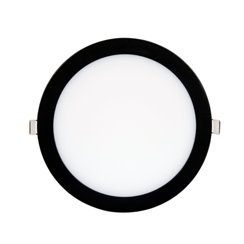 Tronix LED Downlight Flat Tri-White | schwarz | 15W | 120° | 3000K-4000K-5700K | 950lm-990lm-1130lm | dimmbar | DxH: 240x21mm | Auschnitt: 220mm |