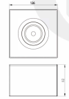 LED Deckenaufbauspot - 9W - Flame DIM von 2000K bis 2800K - dimmbar - 620lm - 230V -  schwarz - IP44