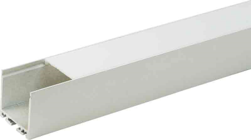 *Aluprofil weiß lackiert für LED-Flex inklusive Abdeckung matt (für LED Bänder mit max. 32mm Breite)
