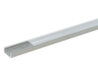 Aluprofil für LED-Flex inklusive Abdeckung klar (für LED Bänder mit max. 11,5mm Breite)