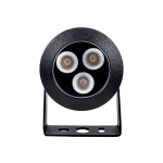 Erdspießstrahler schwarz - Spannung: 230V - Leistung: 8W - Lichtfarbe: 3000K - Lichtstärke: 521 lumen - Abstrahlwinkel: 40° - dimmbar - IP65 - Zuleitung: 2m (Schuko) - Maße: 104x67x92mm