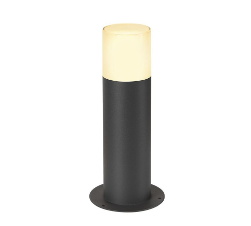 LED Pollerleuchte Grafit 30 Pole | Anthrazit | Rund | E27 (max.11W) | HxDM:300x88mm | Bodenplatte DM: 140mm | IP44 | exklusive Leuchtmittel