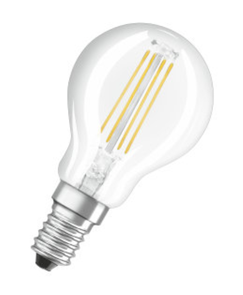 LED Glühfaden-Lampe, Parathom Classic P40 DIM, klar, 230V, E14, 5W (40W), warmweiß 2700K, 470lm, dm= 45x78mm, dimmbar