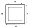 Casambi Taster 2-fach Wippe | 4 Kanal | Weiß | Reichweite < 10m | batterielos | LxBxT: 81x81x14mm | IP20 |