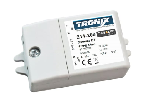 Casambi Funkdimmer | 85-240V | 1 Zone | max. 200W | 100-1100mA | LxBxH: 60x41x17mm | IP20 |
