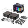 Twinkly Square Blocks | RGB LED Pixels | Starter Kit - Set zu 6 Stück | 64 LEDs/block | 16x16cm | IP20 | mit APP steuerbar, Bluetooth+WiFi | Anschlußleitung: 1,5m | Kabel weiß