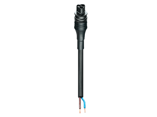 GESIS IP+, 2pol., Steckerkabel PVC 1m schwarz / 2x1,5mm²