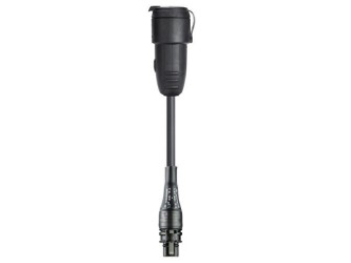 GESIS IP+ Adapterkabel mit Schukokupplung Gummi 0,5m  schwarz / 3x2,5mm²