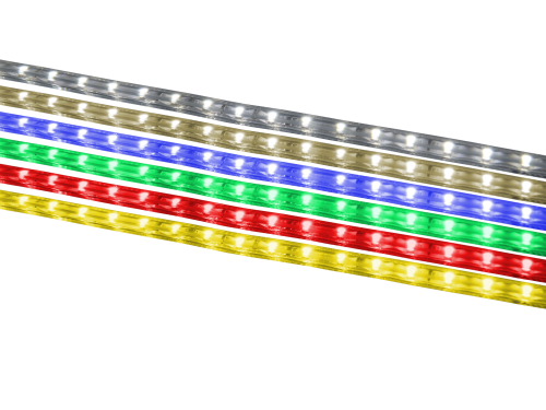 LED Strip 230V 10x7mm (3528LEDs) Außen, blau, 60 LEDs/m, Schutzmantel, 230V, 4,5W/m, IP44