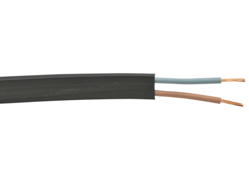 Girlandenkabel schwarz Gummi 2x1,5mm²