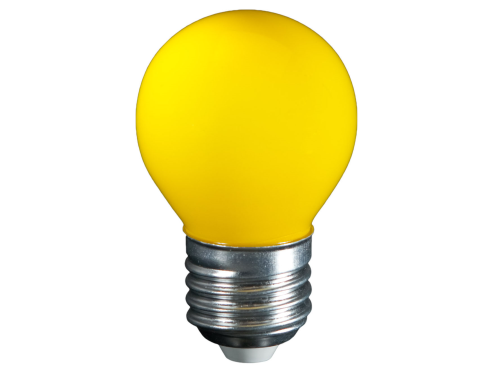 LED Lampe 1W P45 E27 gelb