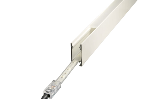 ABVERKAUF: Lichtkanalsystem, Alu eloxiert, inkl. Abdeckung opal, BxH=24,5x46,4mm