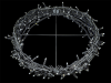 Leuchtkugel faltbar schwarz, 3D-Figur LED "Kugel flash" 70LEDs superwarmweiß + 14LEDs superwarmweiß flash, DM=35cm, P= 6,5W