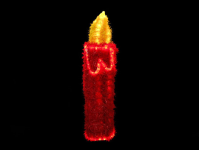 LED 3D-Figur "Kerze klein LED" | Rot/Gelb | H: 70cm | d: 15cm | 230V | 10W | IP44 |