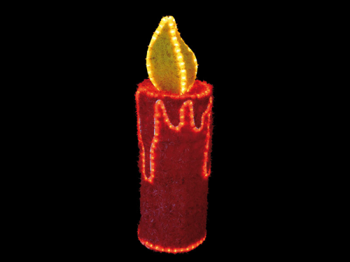 LED 3D-Figur "Kerze groß LED" | Rot/Gelb | H: 150cm | d: 50cm | 230V | 24W | IP44 |