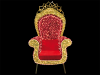 LED 3D-Motiv "Thron" Rot/Gold | HxBxT: 275x145x95cm | 24V | 85W | 2700K warmweiß | LED statisch & blinker | inkl. Netzteil