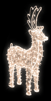 LED 3D-Motiv "Rentier" | Warmweiß | HxBxT: 190x120x40cm | 230/24V | 86W | 800 LEDs | inkl. Netzteil | IP44 |