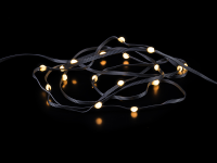 LED Lichterkette Play Light Black | 10m + 5m Anschlußleitung | 100 LEDs | warmweiß | Kabelfarbe: schwarz | 12V | 9W | inkl. Steckernetzteil | IP44 |
