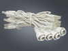 ProSystem Modular LED 230V | End-Strings 4x0,8m | 4,6W | 8 LEDs je String | warmweiß | Kabel weiß | IP44 |