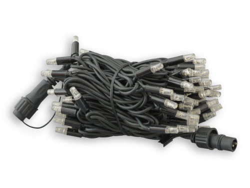 ProSystem Modular LED 230V | Verbindungsstring 10m | 9,2W | 90 LED+10 blink LED | warmweiß | Kabel schwarz | IP44 |