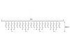 Pro System Modular LED 230V | Peaklight Pro | kaltweiß | 6,5W | 2m/40cm | 76LEDs | Kabel weiß | IP65 |