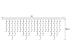Pro System Modular LED 230V | Peaklight Pro | kaltweiß | 13W | 2m/80cm | 152 LEDs | Kabel weiß | IP65 |