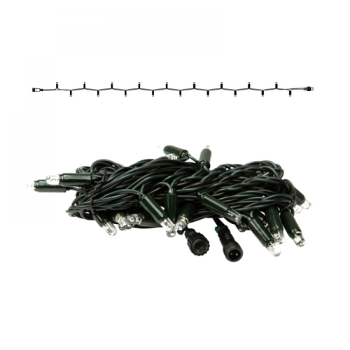 System36 Lichterkette | Verbindungsstring | 4m | 30 LEDs | 1,5W | 36VDC | kaltweiß | Kabel dgrün | IP65 |