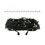 System36 Lichterkette | Verbindungsstring | 21m | 140 LEDs | 6W | 36VDC | superwarmweiß | Kabel dgrün | IP65 |