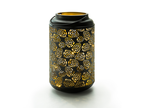 Batteriebetriebene 3D-Laterne "Pinecone Lantern" Innen | H:24cm | d:14cm | 15 LEDs | warmweiß | IP20 | Batterie: 3xAAA exkl.