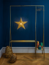 3D-Figur "Imperial Metall Star" Gold mit 5m schwarzem Kabel | indoor| d:49cm | 230V | 2,5W | E14 Fassung inkl. LED |