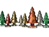 Batterie LED Dekoleuchte Winterlight Tannenbaum chrom-grün klein | H: 26cm | Batterie: 3xAA exkl. | 4,5V |