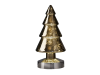 Batterie LED Dekoleuchte Winterlight Tannenbaum chrom-gold groß | H: 34cm | Batterie: 3xAA exkl. | 4,5V |