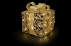 Batteriebetriebenes Geschenkspaket | gold | HxB: 25x25cm | warmweiß | IP44 | inkl. Timer: 6h on/18h off | Batterie: 3xAA exkl. |