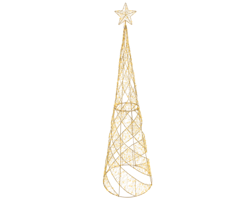 LED-Lichterbaum Premium S | H: 168cm | D: 50cm | 960 LEDs | warmweiß | Netzstecker mit 5m Zuleitung | Timer: 8h an, 16h aus | IP44 |