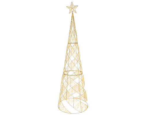 LED-Lichterbaum Premium L | H: 234cm | D: 70cm | 1800 LEDs | warmweiß | Netzstecker mit 5m Zuleitung | Timer: 8h an, 16h aus | IP44 |