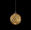 Batteriebetriebene Glas-Kugel | gold | D: 12cm | warmweiß | IP20 | inkl. Timer: 6h on/18h off | Batterie: 3xAA exkl. |