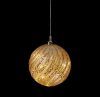 Batteriebetriebene Glas-Kugel | gold | D: 15cm | warmweiß | IP20 | inkl. Timer: 6h on/18h off | Batterie: 3xAA exkl. |