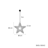 Glamour-Star 80 | gold | DxT: 80x12cm | warmweiß | 1800 LEDs | 31V/6W | inkl. Steckernetzteil | IP44 |